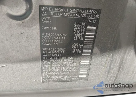 2018 Nissan Rogue Sv from USA, damaged, VIN KNMAT2MV2JP602226